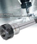 Heavy Duty High Speed Steel Collet Chuck Holder For Mta2 Er25 Lathes With 1 To 16mm Clamping Range close-up view of taper shank tool.