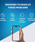 Proximity Sensor Earpiece Flex Cable Replacement For iPhone 15 Plus Includes Ear Speaker Metal Bracket And Ambient Light Sensor Fix To Restore Proximity Sensing Call Quality And Screen Brightness Consistency, repair issues shown