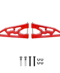 Beefy 6061-T6 Aluminum Front Lower Suspension Arms Set for 1/10 Losi Baja Rey Desert Truck Upgrade Parts LOS234004, red