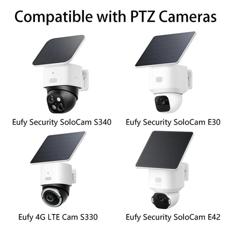 Eufy SoloCam S340, 4G LTE S330, E30, E42 security cameras compatible with Heavy Duty Gutter Mount Bracket For Security Cameras No Drill Install