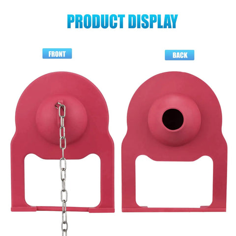 Toilet Flapper Replacement Kit For Your Tank With Chain Hinges And 2 Buoys 2 Pack Keeps Your Water Bill Low front and back view
