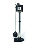 Pedestal Sump Pump With Top Mounted Float Switch, Handles 3/8 Inch Solids, 1-1/2 Inch FNPT Discharge, 115V Capacitor Motor, Black Finish, Workhorse Basement Water Removal For Quick And Reliable Drainage
