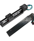 Heavy Duty Cnc Gantry 3 Axis Xyz Linear Stage T Type Slide With Nema 11 Stepper Motor And 50 To 300Mm Stroke close-up showing motor and linear rail