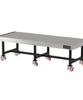 Industrial Mobile Welding Table With Precision Laser Cut Grid And Smooth Locking Casters For Easy Shop Rolling, 120W x 48D x 36H.