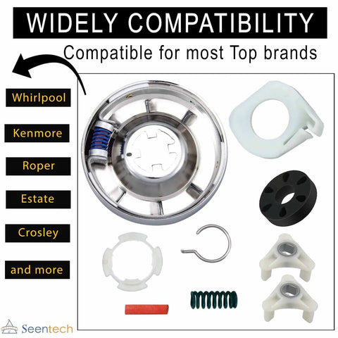 DIY Washer Repair Kit With 285753A Motor Coupling And 285785 Clutch Kit For Whirlpool And Kenmore Washers, replaces worn washer parts