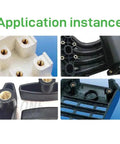 Image showing application of Beefy Brass Threaded Inserts Heat Set Nuts Kit For Woodworking 500 Pieces M2 M2.5 M3 in various materials.