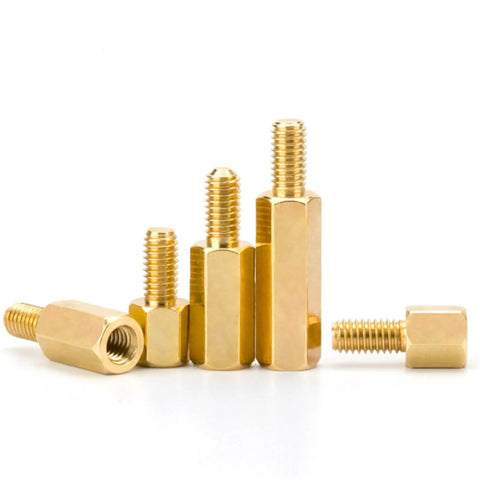 Brass M3 Hex Standoff Spacer Kit For Electronics DIY 30 Piece Dual Threaded Nut Bolt Set For PC Builds Circuit Boards And Enclosures Easy Mount Tight Fit High Quality Hardware, brass hex spacers