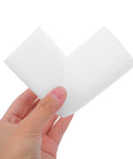 Person holding 12 Pack EPE Foam Corner Protectors for Picture Frames Mirrors TVs and Electronics Cushions Edges During Shipping and Moving