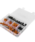 Dope 190 Piece Fairing Fasteners Nuts And Washers Kit For CBR600RR CBR900RR CBR1000RR And CBR1100XX Iron Aluminum in plastic organizer