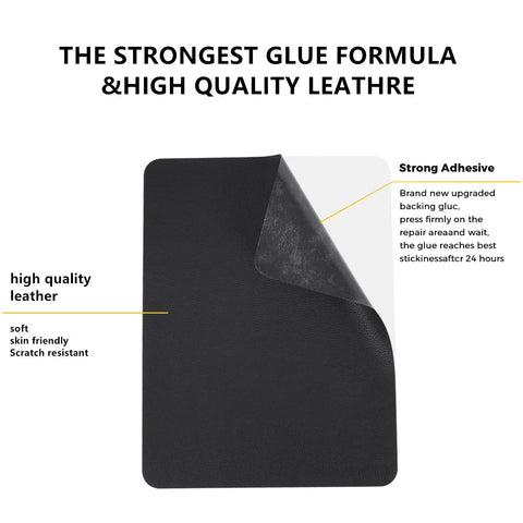 Heavy Duty Leather Repair Tape Kit That Delivers A Dang Sure Fix Easy Peel And Stick Couch Patches For Scratches Scuffs And Tears No Sew Brown 8.2 By 11 Inch 2 Pack shows high quality leather with strong adhesive backing.