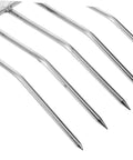 Close-up of metal prongs on All In One Multifunction Garden Hand Tool Potting Soil Scoop Bean Sprout Fork Heavy Duty Digging Fork.