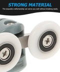 Close-up of 4 Pack Sliding Door Roller Hardware Replacement Kit with zinc alloy and PA plastic wheels, showcasing build quality.