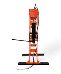 Heavy Duty 75 Ton Hydraulic Shop Press With Air Assist And Dual Pistons For Bearing Pulling Gear Press And Metal Bending, side view.