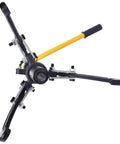 Shop Grade 10 Ton Hydraulic Gear Puller With Sturdy Transport Box For Wheel Bearing Separator And Cv Shaft Axle Rotors Goes Vertical Or Horizontal Takes The Sweat Out Of Stubborn Jams - angle view of puller tool with yellow handle.