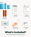 Straight Up Home Water Test Kit Checks 256 Hidden Contaminants Like Lead And Bad Bacteria for sampling containers and instructions.