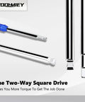 Spinner T Handle Socket Wrench Set With Two Way Adjustable Drive shown with adapters and chrome finish