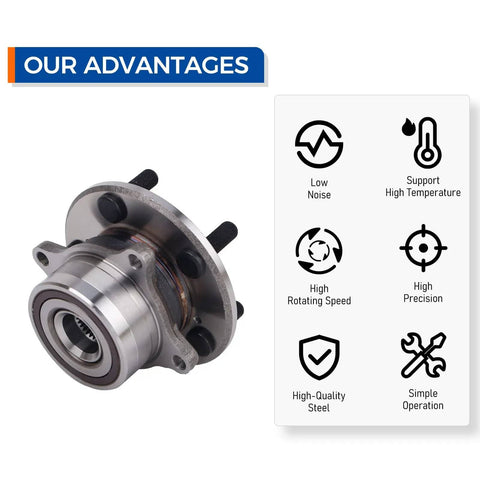Front Wheel Bearing And Hub Assembly 513267 with advantage icons, fits Honda Pilot 2009-2015, Acura MDX 2007-2013, Acura ZDX 2010-2013