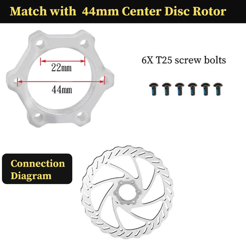 Disc Brake Conversion Kit For Bikes Aluminum Alloy Disc Brake Adapter Bracket Frame Mount Includes 6 T25 Bolts