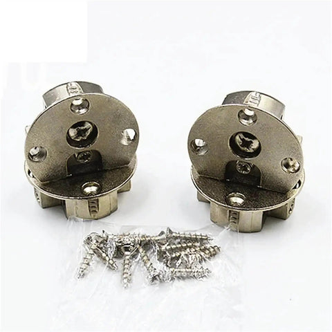Zinc Alloy Double Cup Concealed Folding Hinges, Adjustable Flat Cabinet Hinges with screws for durable doors, smooth operation