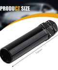 6 Spline Lug Nut Socket Set For Wheel Locks And Nuts Universal Steel Removal Tool showing dimensions and black finish
