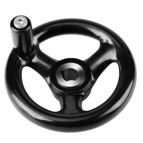 Heavy Duty 12mm 100mm Bakelite Hand Wheel 3 Spoke With Screw Hole For Removable Handle Replacement Part For Lathe Milling Machines