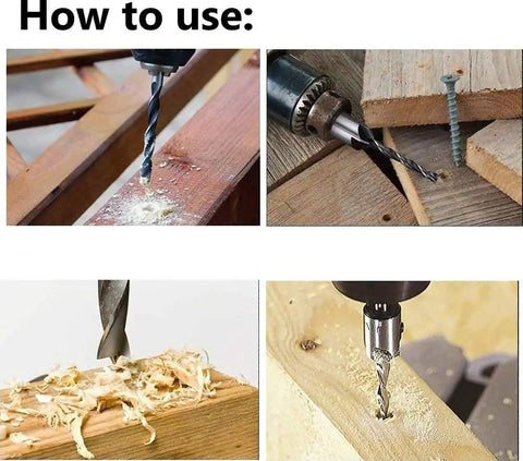 How to use the Heavy Duty Top Notch 23 Piece Countersink Drill Bit Set With Quick Auto Center Locator for woodworking.