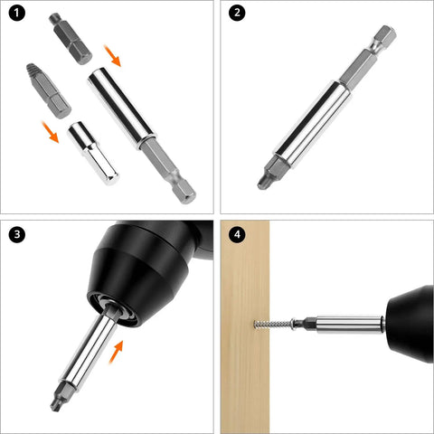Stripped Screw Extraction Kit 22 Pc For Broken And Damaged Screws With Magnetic Extension Bit Holder And Socket Adapter