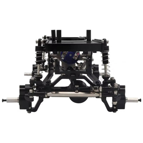 Full Metal RC Car Chassis Frame Kit With Shock Absorber Pull Rod And Portal Axle For MN Series D90 D91 D99 D99S Red Upgrade Part front view