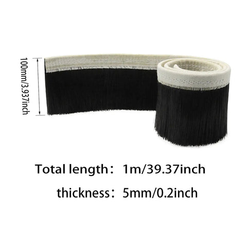 Tough CNC Vacuum Brush Nylon Dust Cover And Strip Brush For Engraving Machines Routers Spindle Motors And Milling Tables 1m Long By 100mm Wide Easy Adhesive Install For Superior Dust Control