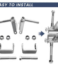 Go Kart Steering Spindle Bracket Kit with Five Eighth Inch Axle, 4.5 Inch Kingpin, left and right mounts, heavy duty alloy steel components