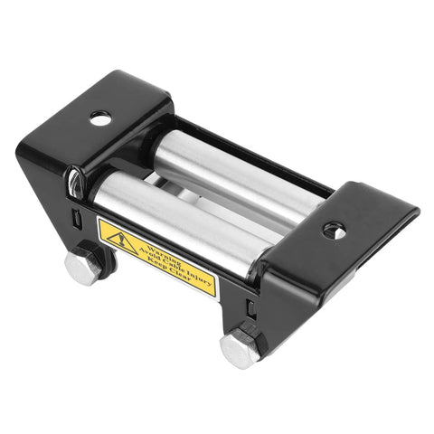 10 Inch Heavy Duty Winch Cable Roller Fairlead for Side By Side Vehicles, 125mm bolt hole distance, durable iron construction
