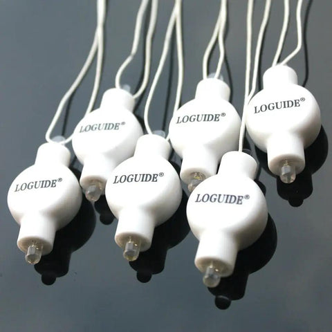 Close-up of LED lights from 24 Pack Battery Powered LED Lights For Paper Lanterns Balloons Floral Weddings And Festival Decorations
