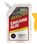 Heavy Duty Concrete Crack Filler And Retaining Wall Joint Compound With Base Seal Plus Masonry Fissure Mastic For Garden Walls and Planter Beds, 17.63oz caulking glue with a yellow applicator.