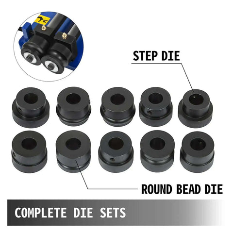 Complete die sets for 18 Inch Sheet Metal Bead Roller With Six Die Sets For Strengthening Ribs Heavy Duty Steel Build In Navy Finish