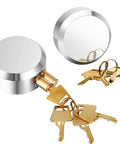 Two Pack Hidden Shackle Puck Padlocks Two And Seven Eighths Inch Built Tough Heavy Duty Trailer Locks Keyed Alike With Four Keys