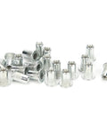 100 Piece Rivet Nuts Kit M3x20 Hollow Thread Inserts Aluminum Alloy Fasteners Hardware For Quick Beefy Riveting In Auto Body Metalworking DIY Projects And Industrial Applications, assorted rivet nuts