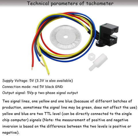 Two Pack Photoelectric Speed Sensor Encoder Coded Disc Wheel For Smart Car Models B, C, D, E, 22Mm Outer Diameter, 3.5Mm Inner Hole, 0.3Mm Thick Alloy Steel, Laser Cut, Mounting Post Ready. photoelectric tachometer sensor with coded disc, wires, and mount
