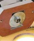 Rock Solid Steel Guide Bush 11.1mm Seven Sixteen Inch Euro Style Template Routing Base for woodworking attached to router.