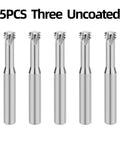 Threaded Carbide Milling Cutter Set With Single Tooth And Three Full Threads For CNC Aluminum Threading End Mills Five Piece Pro Grade Tooling Pack