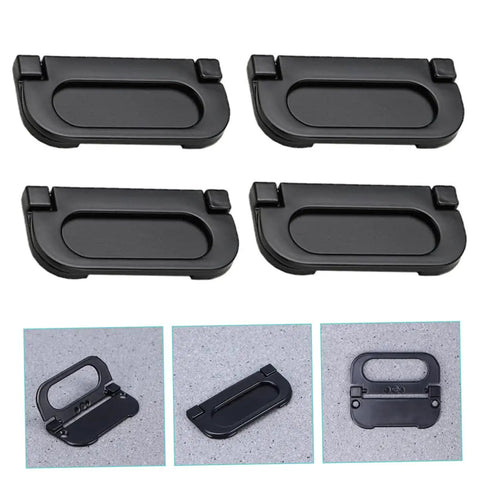 Black Aluminum Flush Pull Ring Handles For Drawers And Cabinets Hidden Door Latch Modern Rustic Farmhouse Style Upgrade