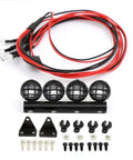 Dope RC Car Light Strip Kit For WPL 1:18 And 1:24 Trucks with 4 roof lamp beads, wires, and mounting hardware visible