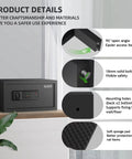 Beefy Digital Safe Box With Electronic Keypad Lock For Home And Office, open view showing features and locking mechanism.