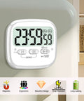 2-Pack Magnetic Kitchen Timers Digital Countdown Stopwatch For Cooking Classroom Office Gym And Kids Activities