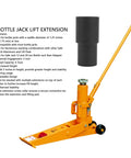 Bottle Jack Lift Extension For 6 Ton Capacity With 3 Inch Height Increase Stackable Iron Adapter beside yellow jack