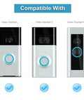 Image showing compatibility with various video doorbell models for Doorbell Screwdriver Replacement Kit With Torx T6 And Torx T15 Bits For WiFi Password Reset And Battery Change Fits Most Doorbell Models Industrial Grade S2 Steel Durable Construction Easy To Use DIY Friendly Maintenance Tool.