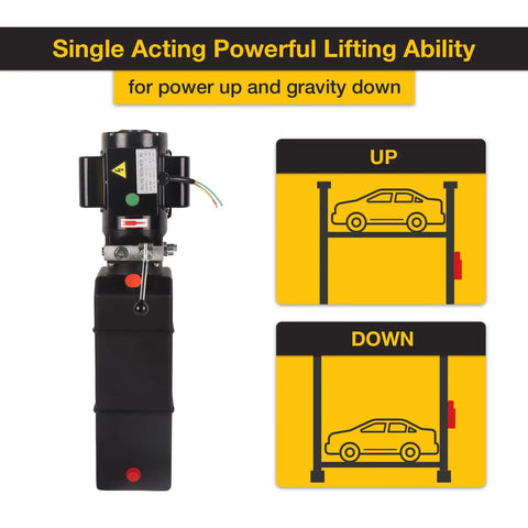 Beefy Hydraulic Pump 16 Quart 4 Gallon Power Unit For Dump Trailers And Industrial Lifts 220V 2HP Electric Hydraulic Pump image