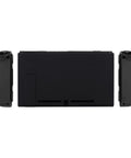 Soft Touch Black Console Back Plate Replacement For Nintendo Switch With Kickstand Easy Install Durable DIY Shell Case