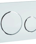 Sigma20 Dual Flush Actuator Plate 1.6/0.8 GPF White Polished Chrome Finish For UP320 Cisterns Replacement Part