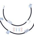 Front Left And Right Brake Hydraulic Hose Set Fits Chevy Avalanche 1999-2007 Silverado 1999-2007 Suburban shown with connectors