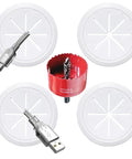 Hide Messy TV Cables Behind The Wall With This In Wall Cable Management Kit 4 pass-throughs and hole saw drill attachment